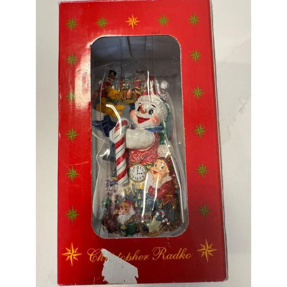 Christopher Radko Ornament Snowman Frosty Gifts Galore 2001 NWT in box